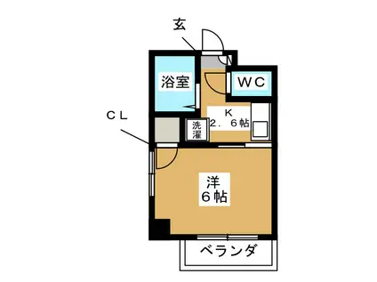 アルテ六浦(1K/2階)の間取り写真