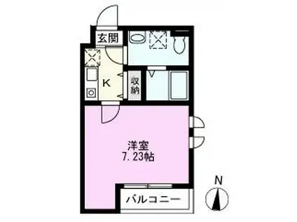 ヒューマンパレス草加吉町(1K/3階)の間取り写真