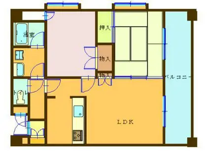 ルミエールハイツ南栄(2LDK/9階)の間取り写真
