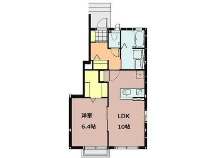 サン・レジデンスIII(1LDK/1階)の間取り写真