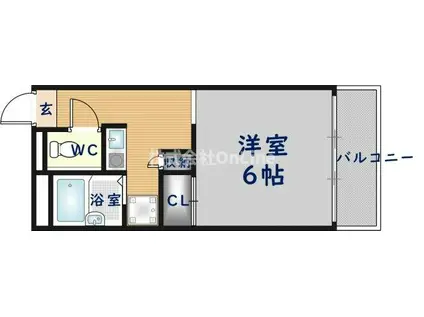 オリオン横枕西(1K/3階)の間取り写真