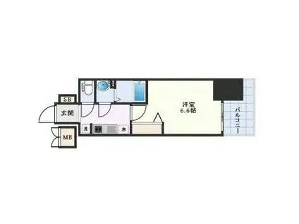 プレサンス立売堀ベルヴィル(1K/3階)の間取り写真