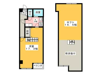 ARCO10(1K/7階)の間取り写真