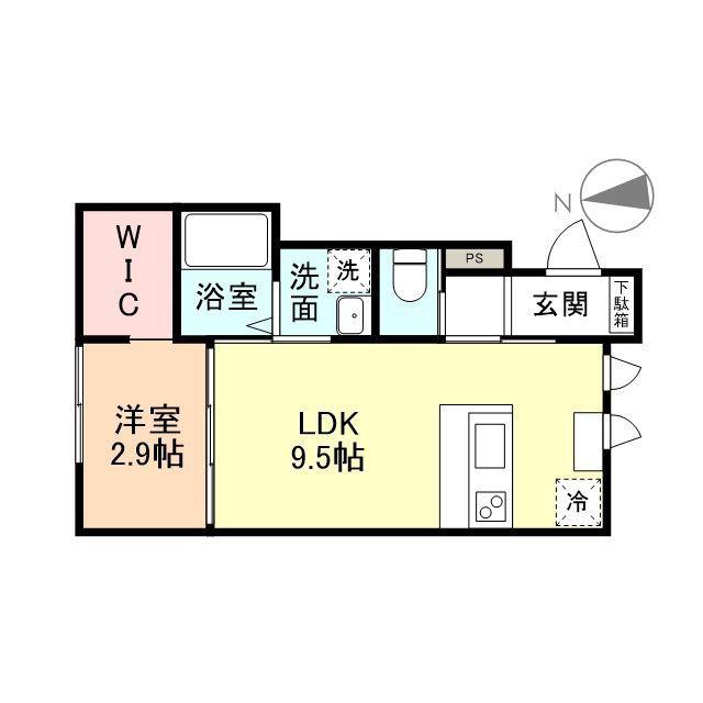 STORY 841(1LDK/1階)の間取り写真