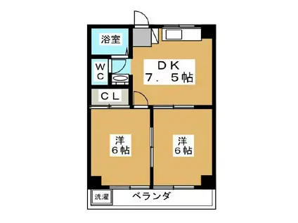 ストークマンション畑野(2DK/5階)の間取り写真