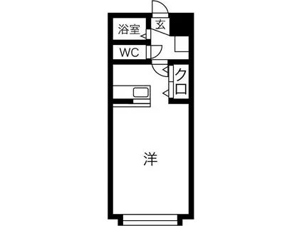フレスノパーク菊水(1K/4階)の間取り写真