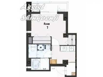 RIVERA中野(1K/5階)の間取り写真