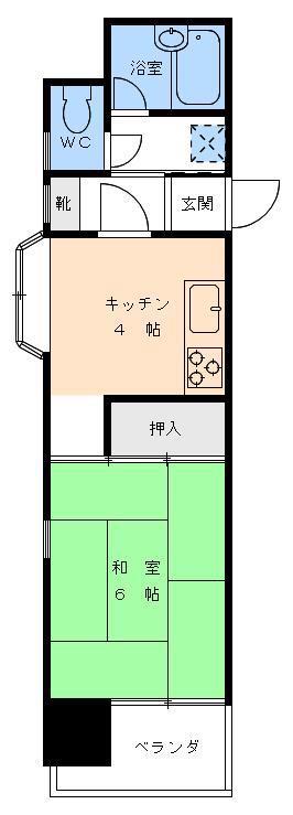 ダイアパレス松山ポートアネックス(1K/3階)の間取り写真