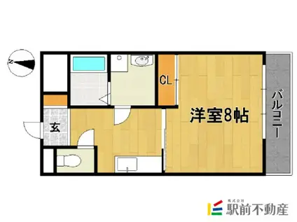 サクシード(1DK/1階)の間取り写真