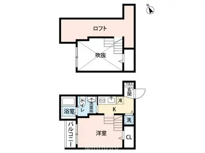 WILL唐原 (ワンルーム/2階)の間取り写真