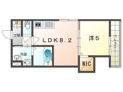 フォレストクリエオーレ宮前町壱番館(1LDK/3階)の間取り写真