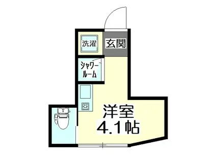 サークルハウス竹ノ塚六番館(ワンルーム/1階)の間取り写真