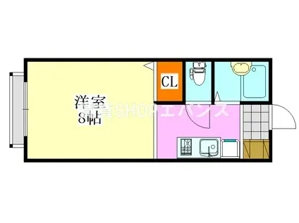 グリシーヌ藤崎II(1K/2階)の間取り写真