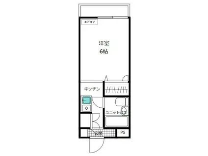 メゾン・ド・ベルジュール(1K/2階)の間取り写真