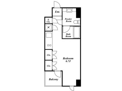 プレミアステージ三田慶大前(ワンルーム/6階)の間取り写真