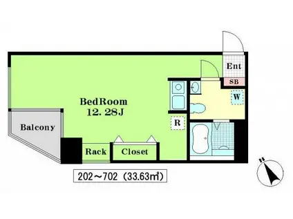 新橋アーバンコート(ワンルーム/4階)の間取り写真