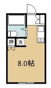 Eハイツ(ワンルーム/1階)の間取り写真