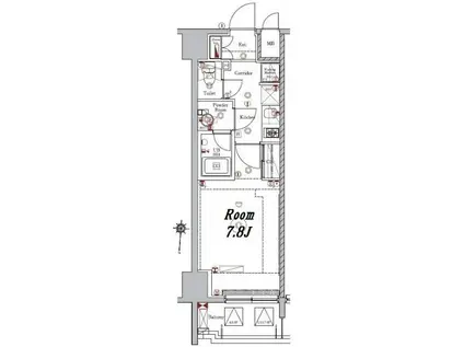 メイクスデザイン早稲田(1K/5階)の間取り写真
