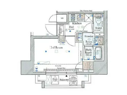 コンシェリア新橋シックス(1K/10階)の間取り写真