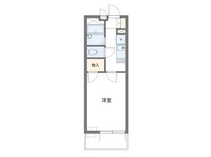 大門坂下(1K/3階)の間取り写真