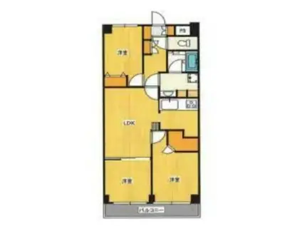 洋伸東大島マンション(3LDK/4階)の間取り写真