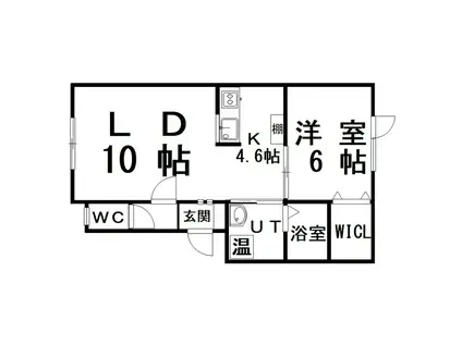 ARBRE I(1LDK/1階)の間取り写真