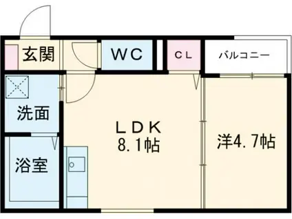F ASECIA ATTIVOVI(1LDK/2階)の間取り写真