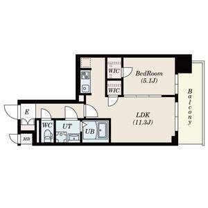 S-RESIDENCE日本橋QUALIER(1LDK/3階)の間取り写真