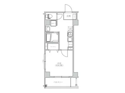 みおつくし杭全(1K/4階)の間取り写真