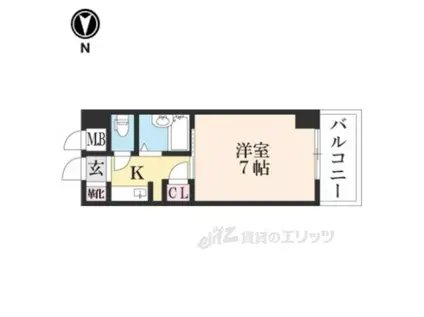 レジデンスオークラ(1K/2階)の間取り写真