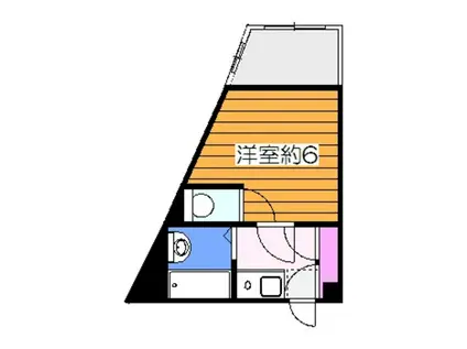 ウエムラグレース白鷺(1K/2階)の間取り写真