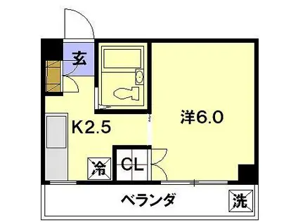 プラス・ワン白鳥(ワンルーム/3階)の間取り写真