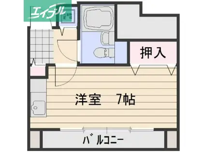 セシルタワー(ワンルーム/13階)の間取り写真