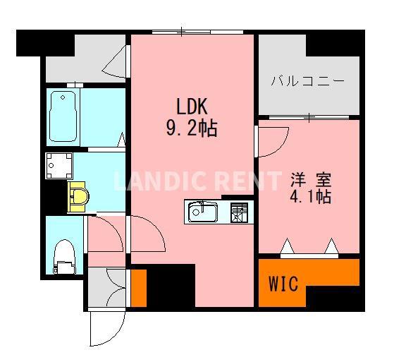 アソシアグロッツォ博多サウスガーデン(1LDK/10階)の間取り写真