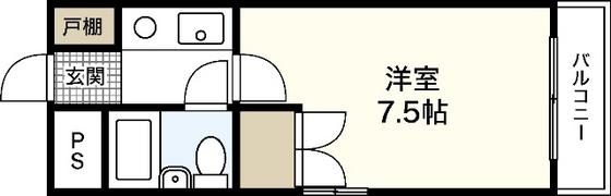 メゾン沢原(1K/3階)の間取り写真