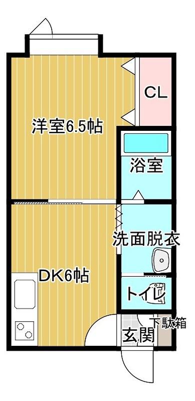 SHS98(1DK/1階)の間取り写真