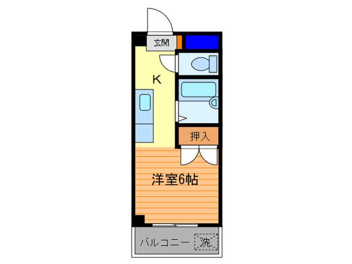 サンジョルディ(1K/1階)の間取り写真