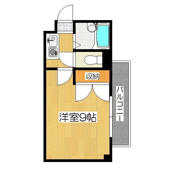 SAKIZOメゾン竹鼻(1K/3階)の間取り写真