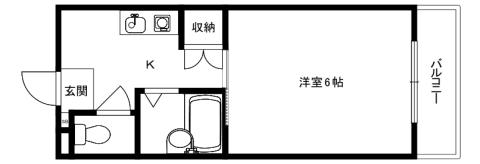 エンジェリ寿(1K/4階)の間取り写真