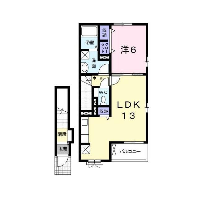 トキメック スカイ(1LDK/2階)の間取り写真