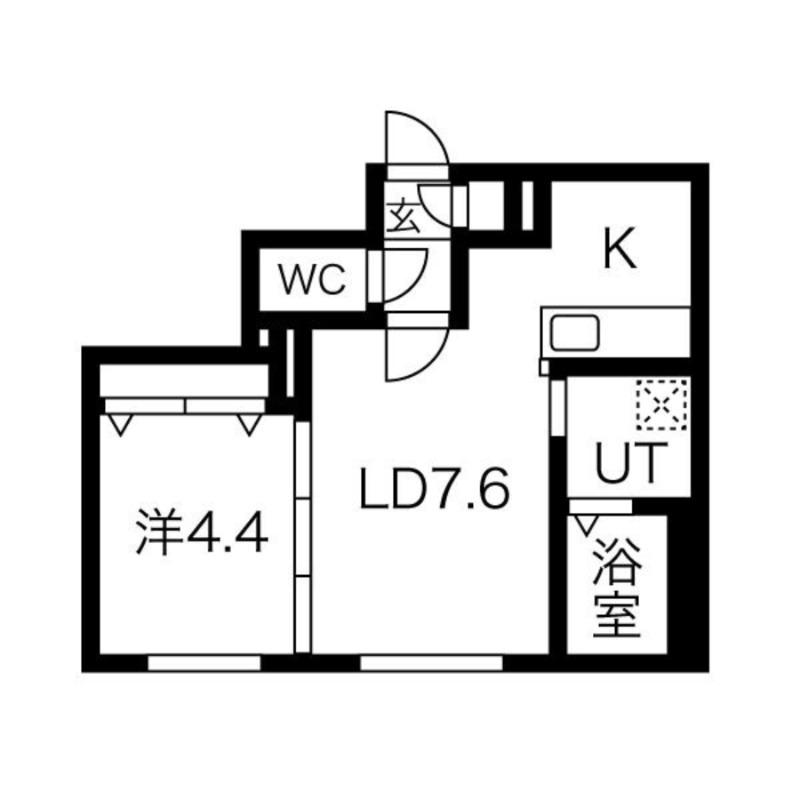 AXIS ARC(1LDK/2階)の間取り写真