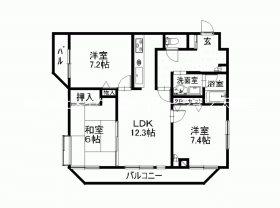 エレガンス秋山(3LDK/2階)の間取り写真