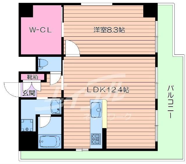 コリーヌ江坂(1LDK/10階)の間取り写真