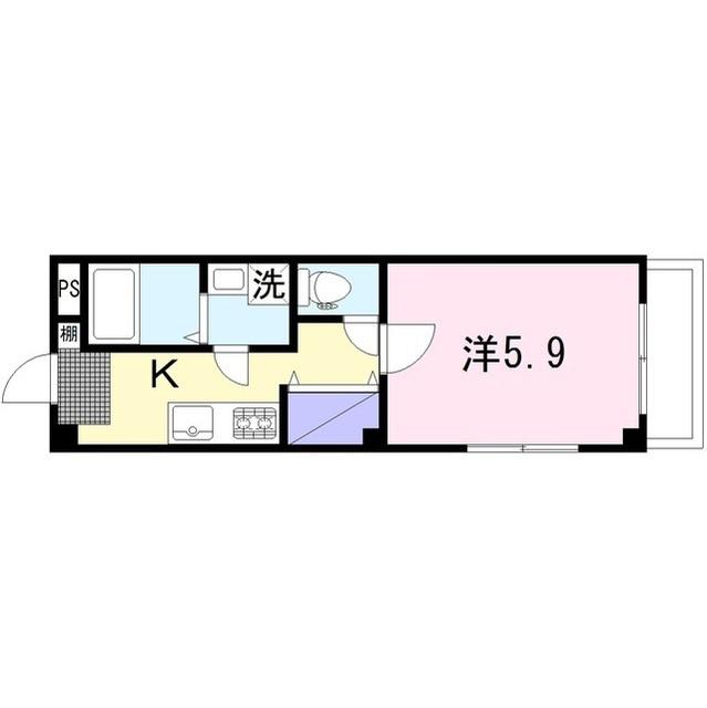 コンサベイタ長後(1K/3階)の間取り写真