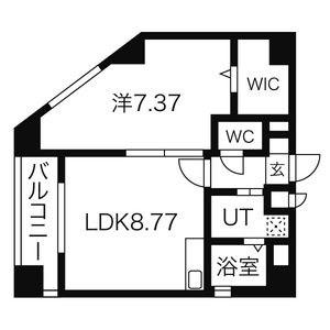 YOSHINO SQUARE(1LDK/4階)の間取り写真