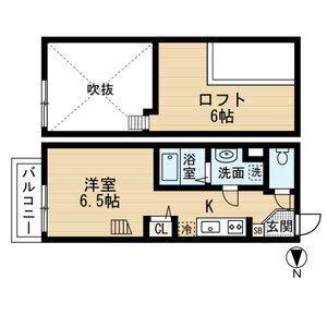 アイディアル若草(ワンルーム/1階)の間取り写真