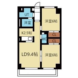 パークいなづみ(2LDK/2階)の間取り写真