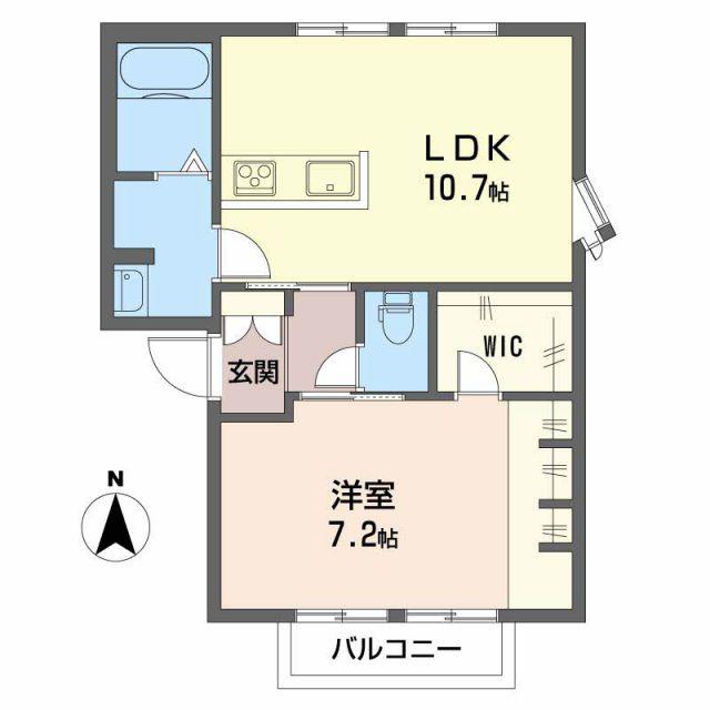 フレグランスふぁみーゆ(1LDK/1階)の間取り写真