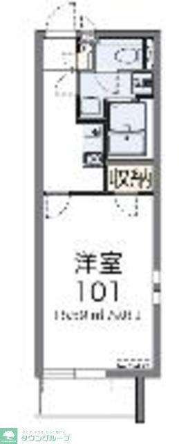 クレイノショコラ(1K/2階)の間取り写真