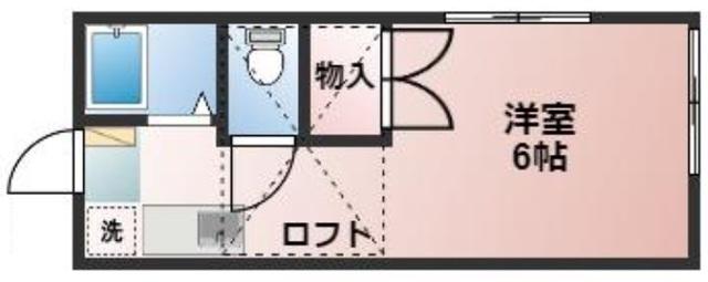 ハムリット(ワンルーム/1階)の間取り写真